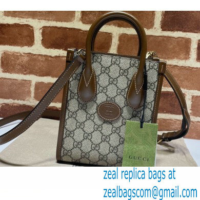 Gucci Mini tote bag with Interlocking G 671623 Coffee 2021 - Click Image to Close