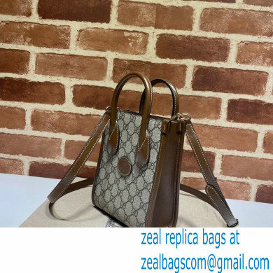 Gucci Mini tote bag with Interlocking G 671623 Coffee 2021