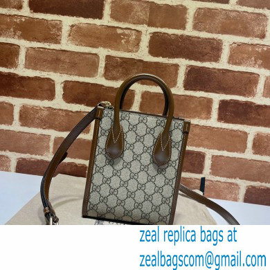 Gucci Mini tote bag with Interlocking G 671623 Coffee 2021 - Click Image to Close