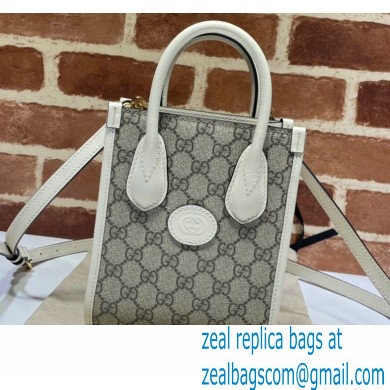 Gucci Mini tote bag with Interlocking G 671623 White 2021 - Click Image to Close