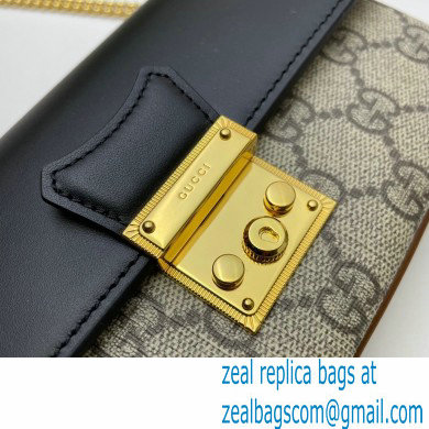 Gucci Padlock Long Wallet with Chain 658226 Black 2021