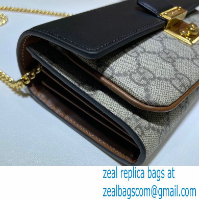 Gucci Padlock Long Wallet with Chain 658226 Black 2021 - Click Image to Close