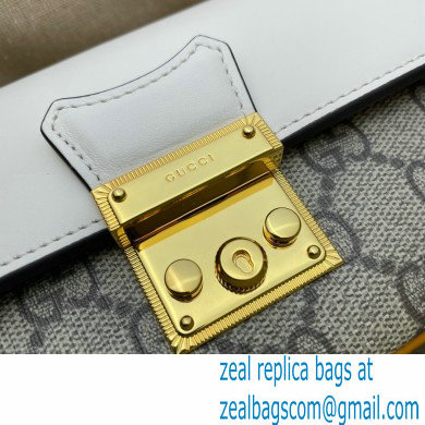 Gucci Padlock Long Wallet with Chain 658226 White 2021