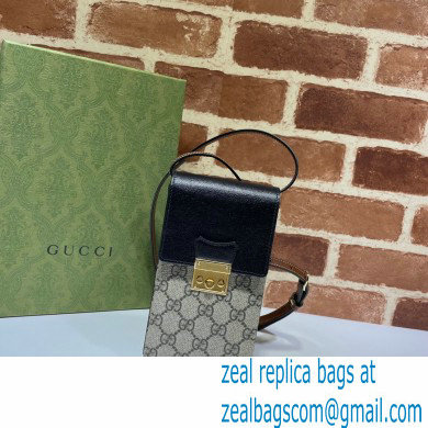 Gucci Padlock Mini Phone Bag 658229 Black 2021