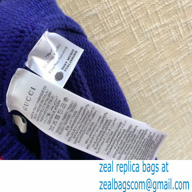 Gucci cable wool knit cardigan blue 2021