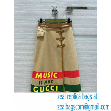Gucci cashmere skirt camel 2021