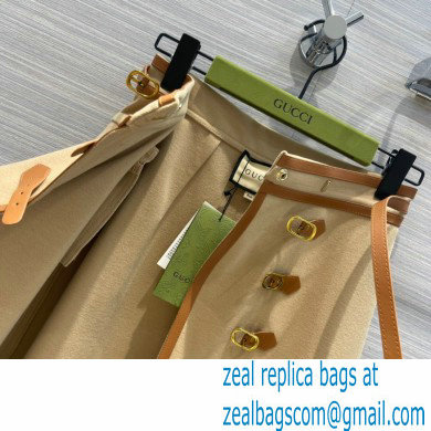 Gucci cashmere skirt camel 2021