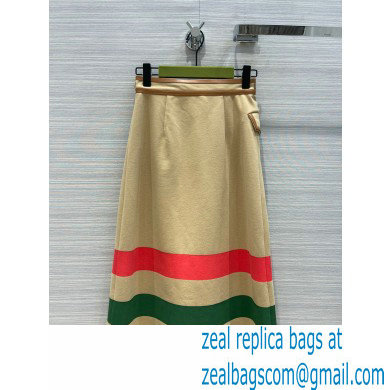 Gucci cashmere skirt camel 2021