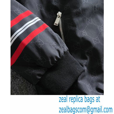 Gucci gg jacquard nylon cotton jacket black 2021