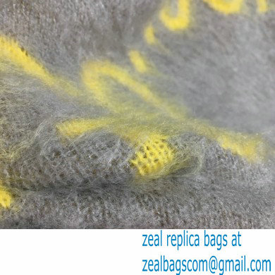 Gucci gray/yellow gg mohair cardigan 2021