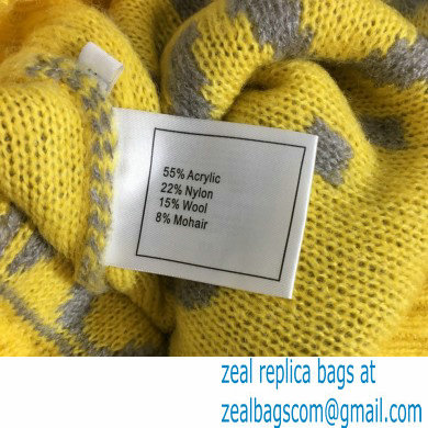 Gucci gray/yellow gg mohair cardigan 2021 - Click Image to Close