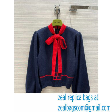 Gucci music is mine cashmere sweater blue 2021