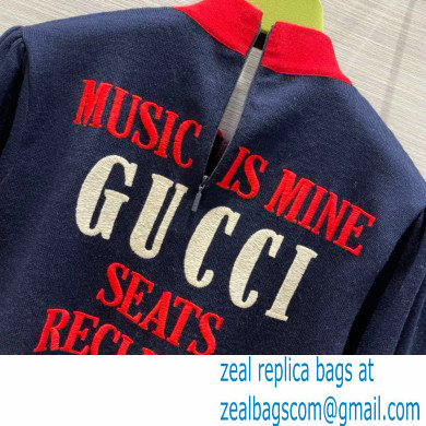 Gucci music is mine cashmere sweater blue 2021 - Click Image to Close