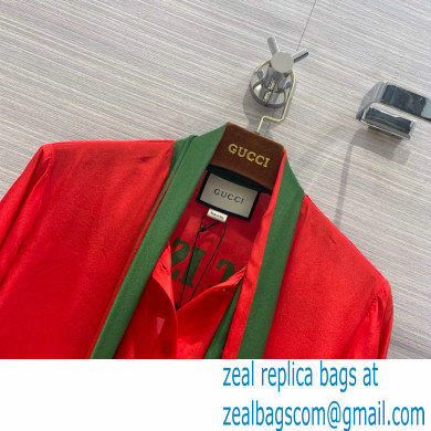 Gucci music is mine silk shirt red 2021