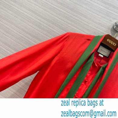 Gucci music is mine silk shirt red 2021 - Click Image to Close