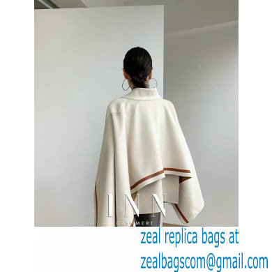 HERMES WHITE CASHMERE CAPE 2021