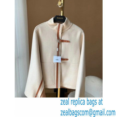 HERMES WHITE CASHMERE CAPE 2021