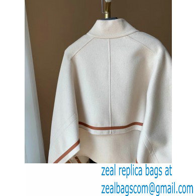 HERMES WHITE CASHMERE CAPE 2021 - Click Image to Close