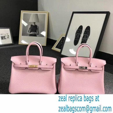 Hermes Birkin 30/35 Bag In Original togo Leather With Gold/Silver Hardware light pink - Click Image to Close