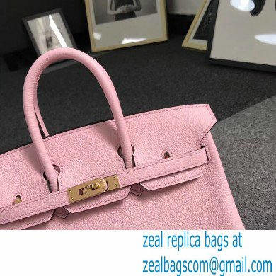 Hermes Birkin 30/35 Bag In Original togo Leather With Gold/Silver Hardware light pink - Click Image to Close