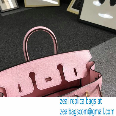 Hermes Birkin 30/35 Bag In Original togo Leather With Gold/Silver Hardware light pink - Click Image to Close