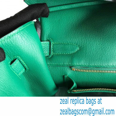 Hermes Birkin 30/35 Bag In Original togo Leather With Gold/Silver Hardware velvet green