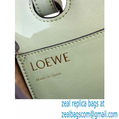 Loewe Anagram Tote Bag in Classic Calfskin Light Green - Click Image to Close