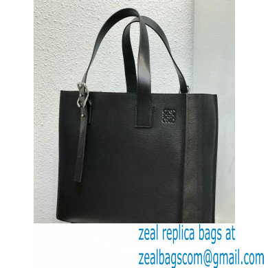 Loewe Buckle Tote Bag in Soft Grained Calfskin Black