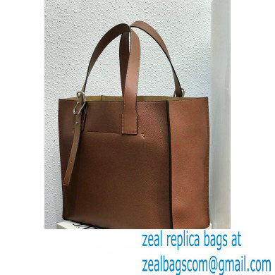 Loewe Buckle Tote Bag in Soft Grained Calfskin Brown