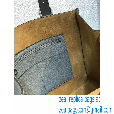 Loewe Buckle Tote Bag in Soft Grained Calfskin Gray - Click Image to Close