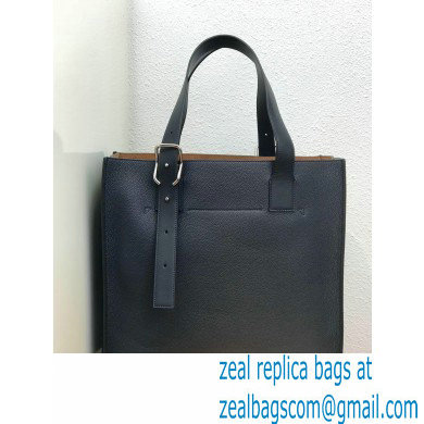 Loewe Buckle Tote Bag in Soft Grained Calfskin Navy Blue