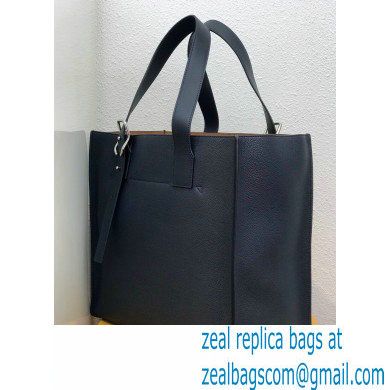 Loewe Buckle Tote Bag in Soft Grained Calfskin Navy Blue - Click Image to Close