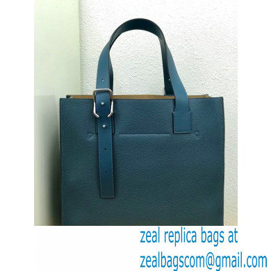 Loewe Buckle Tote Bag in Soft Grained Calfskin Ocean Blue - Click Image to Close