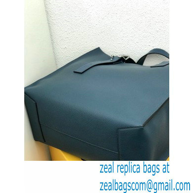 Loewe Buckle Tote Bag in Soft Grained Calfskin Ocean Blue