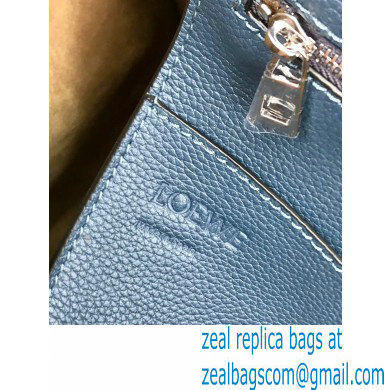 Loewe Buckle Tote Bag in Soft Grained Calfskin Ocean Blue - Click Image to Close