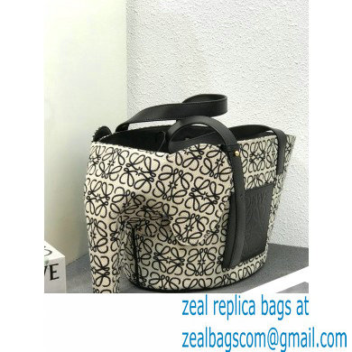 Loewe Elephant Basket Bag in Anagram Jacquard and Calfskin