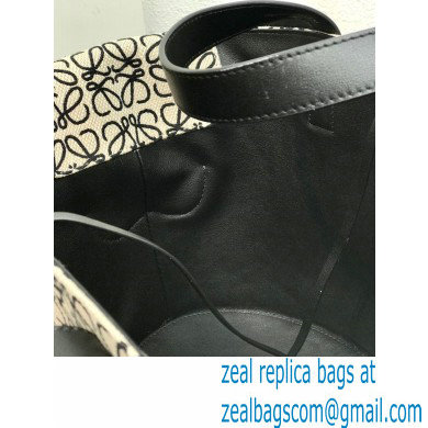 Loewe Elephant Basket Bag in Anagram Jacquard and Calfskin - Click Image to Close