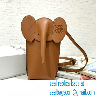 Loewe Elephant Pocket Bag in Classic Calfskin Brown - Click Image to Close