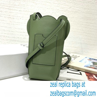 Loewe Elephant Pocket Bag in Classic Calfskin Green