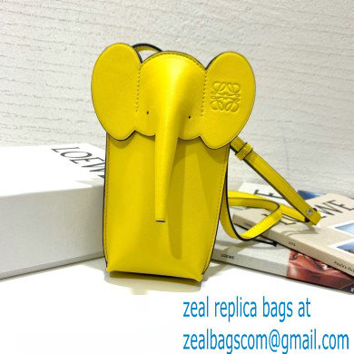 Loewe Elephant Pocket Bag in Classic Calfskin Yellow - Click Image to Close
