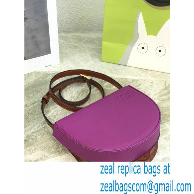 Loewe Heel Duo Bag in Soft Natural Calfskin Purple/Brown