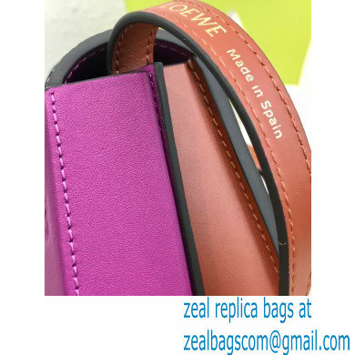 Loewe Heel Duo Bag in Soft Natural Calfskin Purple/Brown - Click Image to Close