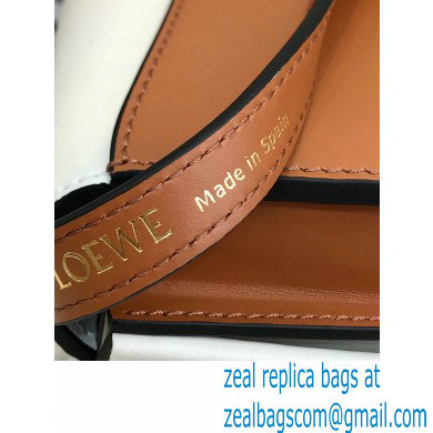 Loewe Heel Duo Bag in Soft Natural Calfskin White/Brown