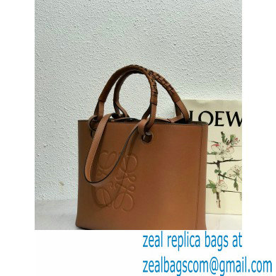 Loewe Small Anagram Tote Bag in Classic Calfskin Brown - Click Image to Close