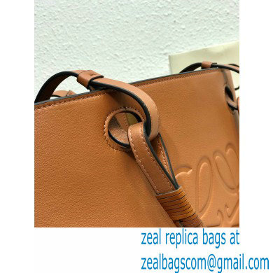 Loewe Small Anagram Tote Bag in Classic Calfskin Brown