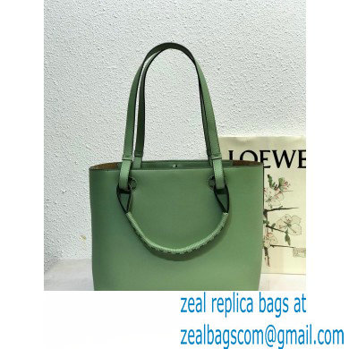 Loewe Small Anagram Tote Bag in Classic Calfskin Light Green