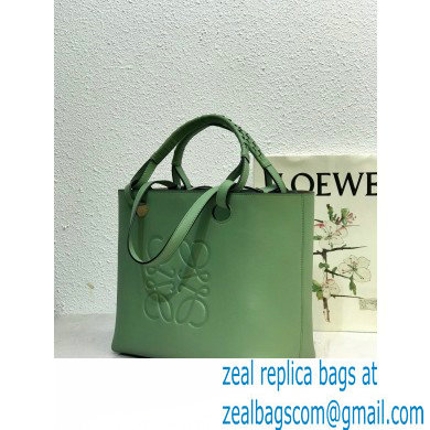 Loewe Small Anagram Tote Bag in Classic Calfskin Light Green