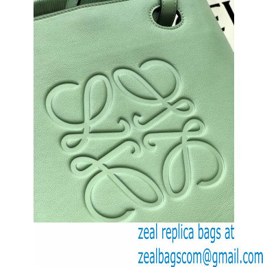 Loewe Small Anagram Tote Bag in Classic Calfskin Light Green - Click Image to Close