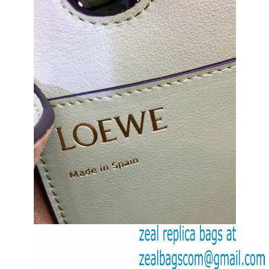Loewe Small Anagram Tote Bag in Classic Calfskin Light Green - Click Image to Close