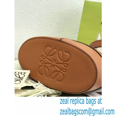 Loewe Small Hobo Anagram Leather Bucket Bag Brown